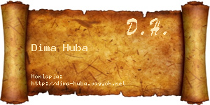 Dima Huba névjegykártya